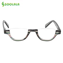 SOOLALA-gafas de lectura planas para hombre y mujer, anteojos de lectura sin montura, con Funda de cuero + 2018 a 1,0, baratos, novedad de 4,0