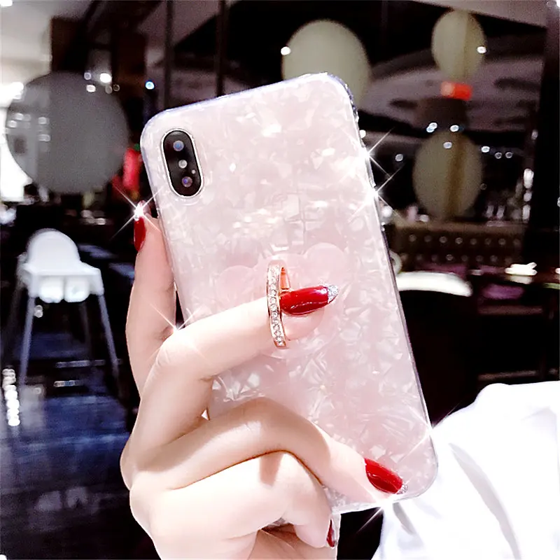 

Case For iPhone 6S 7 8 Plus X For Samsung S7 edge S8 S9 Note 8 9 Glitter Summer soft TPU phone case bear finger ring Capa coque
