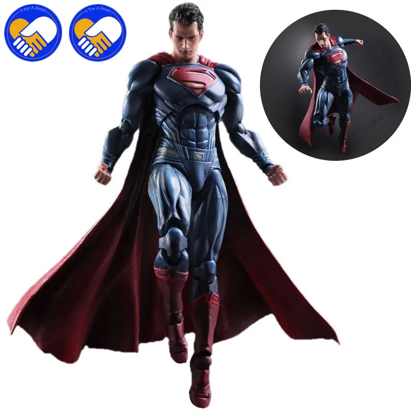 

Anime Movie Superman Action Figure Playarts Kai figurine kids hot Toys Collection Model Play arts Kai Super man doll juguetes