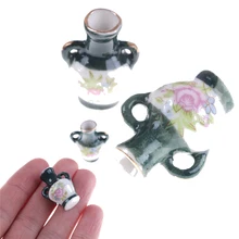 2 шт./компл. мебель моделирование Rement Керамика ваза для цветов кукольный домик игрушки для детей Миниатюрные аксессуары