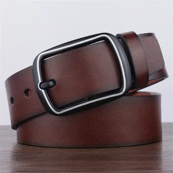 

Men's Belt Retro Microfiber Strap Luxury Pin Buckle Vantage Men's Belt Cummerbunds Ceinture
