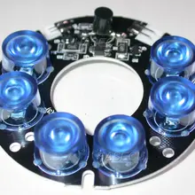 Инфракрасный 6x SMT плоский тип ИК светодиодный модуль для камеры видеонаблюдения ночного видения(диаметр 53 мм/22 мм) 80 градусов излучающий угол только