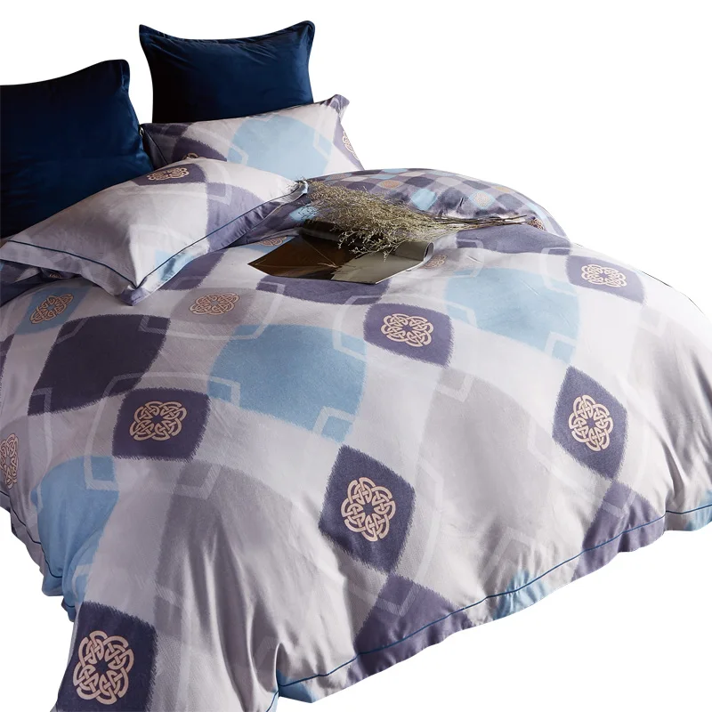 

Quilt Sheets Pillowcase Cushion Cover Coverlet Four Piece Sets European Style 100% Cotton Landscape Pattern Four Piece Sets 2019