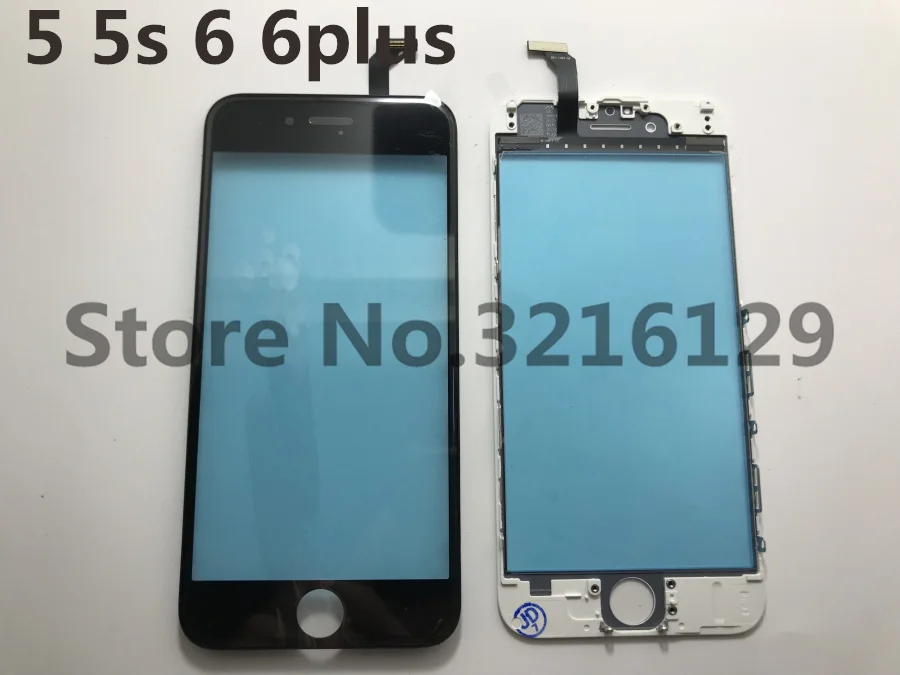 10 шт./лот сенсорная панель с рамкой для iPhone 6 6plus 5 5s 5c сенсорный экран дигитайзер