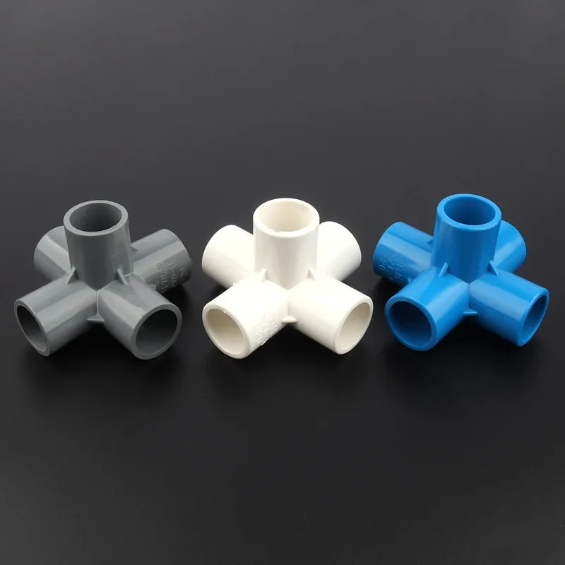 25pcs 20mm PVC Connector Stereoscopic 5Ways Drip Irrigation Fittings Aquarium Tank Tube Adapter Garden Water Connectors DIY Tool | Дом и сад