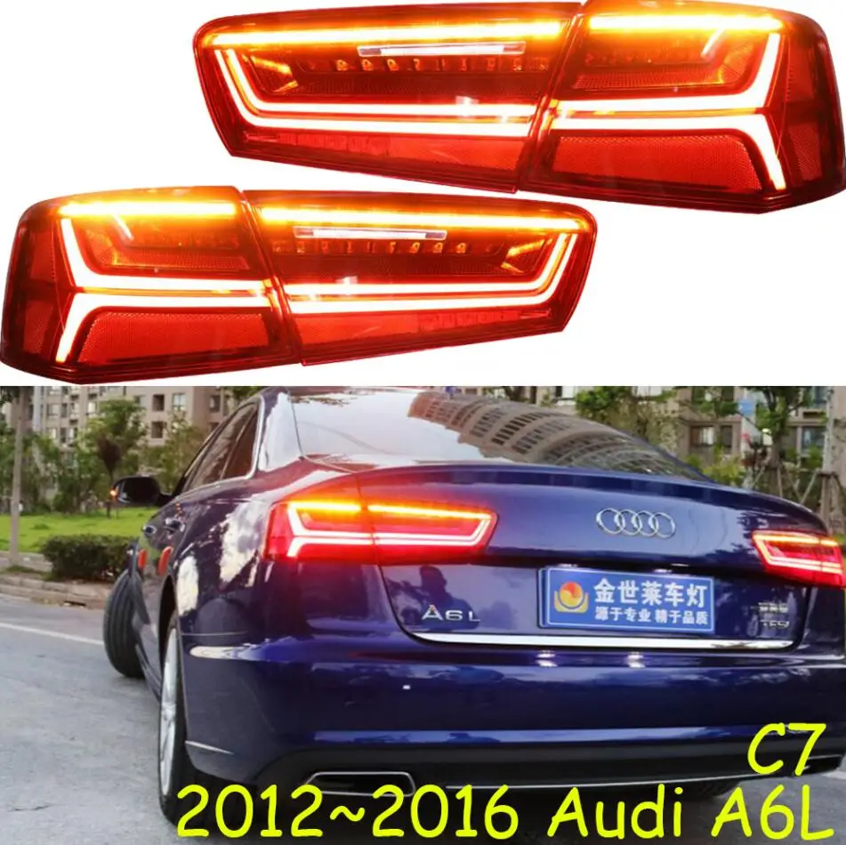 A6L головной светильник, автомобильный Стайлинг для хвостовой светильник s A6L, 2012 2013, A6L светодиодный задний светильник противотуманный светильник, DRL тормоз+ Парк+ сигнал - Цвет: LED Taillight 4pcs