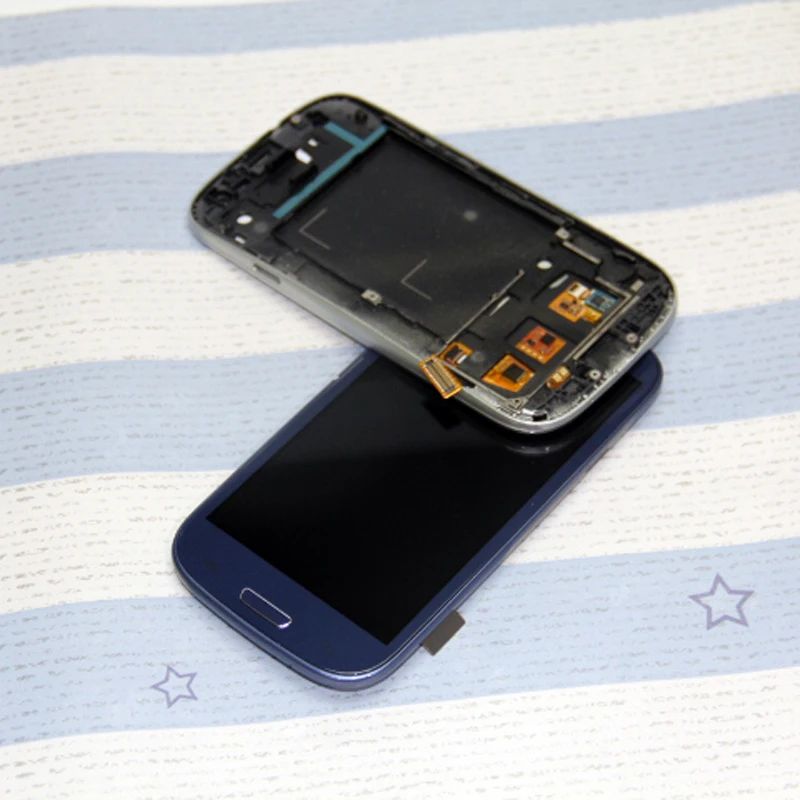 ЖК дисплей i9300 4 8 "для SAMSUNG GALAXY S3 III сенсорный экран дигитайзер с кнопкой возврата