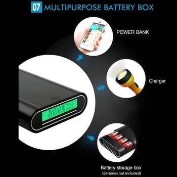 

18650 Battery Charger with Power Bank Function Dual USB Port 5V 1A/2A Professional Universal Rechareable Batteries Chargers