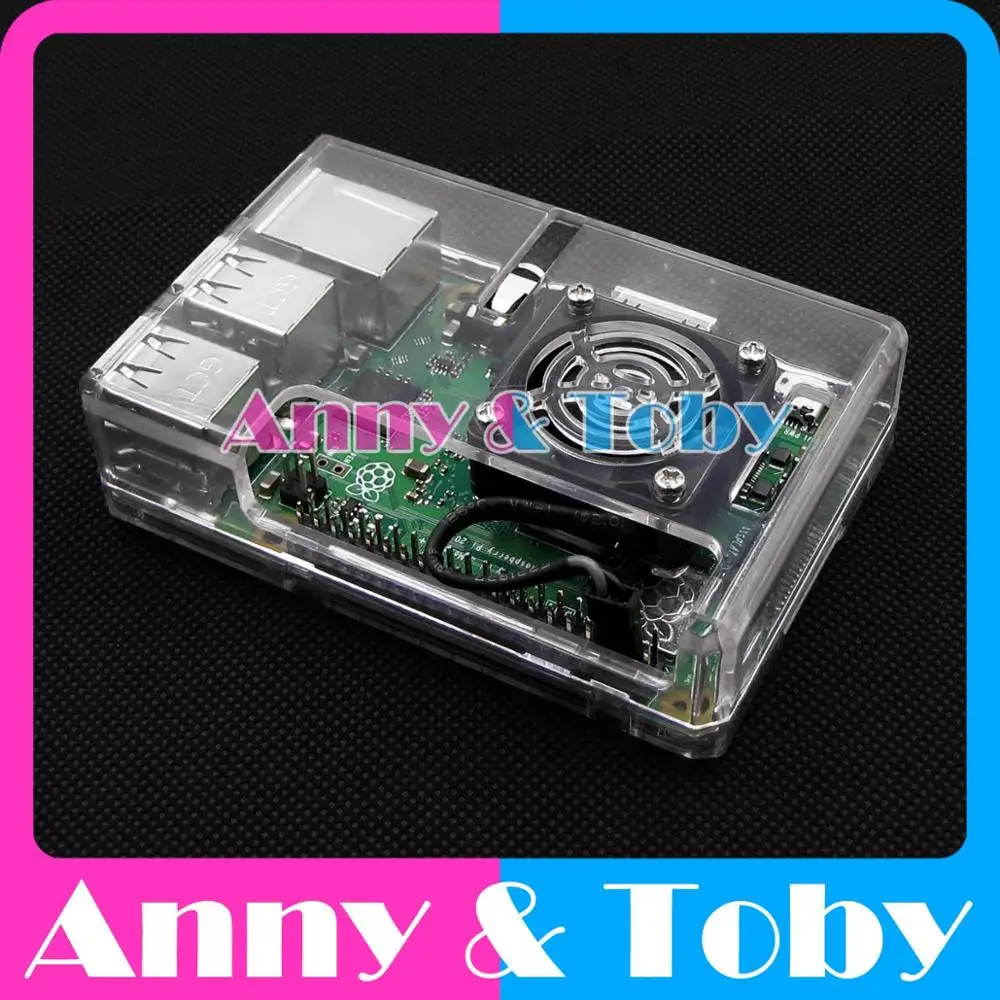 

Model B47: Raspberry PI 3B+plus model B Clear Blue Case Cover Shell Enclosure Box for Raspberry PI 2 Model B and Model B+