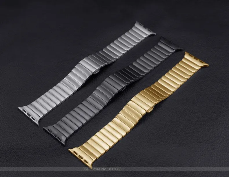 

Butterfly clasp Lock loop apple watch band stainless steel for Apple Watch bracelet strap 38mm42mm for iwatch watchband