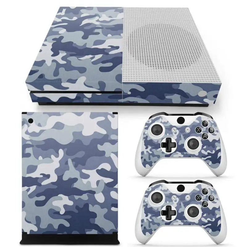 Камуфляж наклейка версии кожи для Microsoft Xbox One тонкий Стикеры + 2 шт. контроллера S