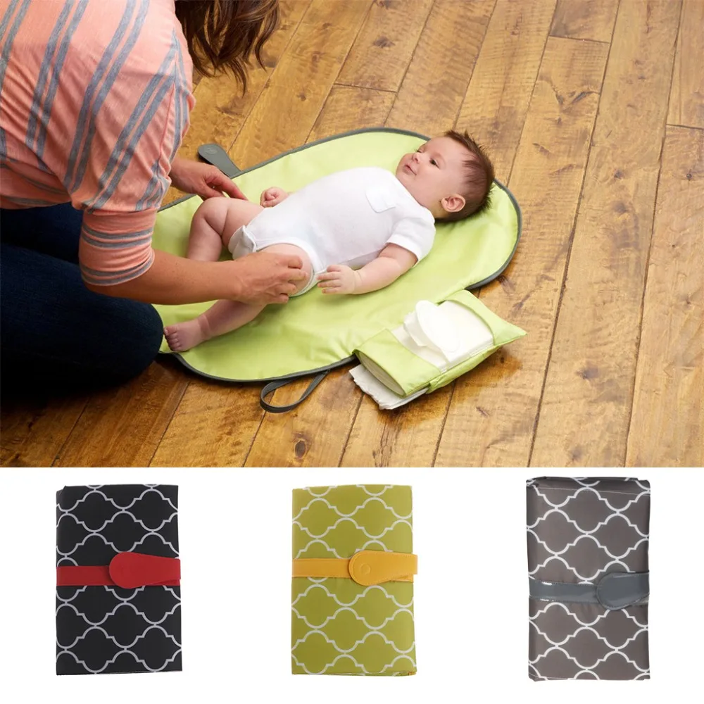 

New 1Pc Baby Nappy Diaper Changing Change Clutch Mat Foldable Pad Handbag Wallet Style