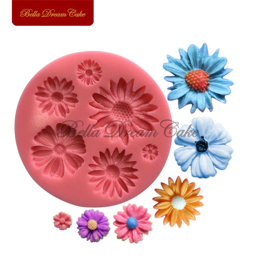 Buy Daisy Flower Fondant Silicone Mold for Decorating