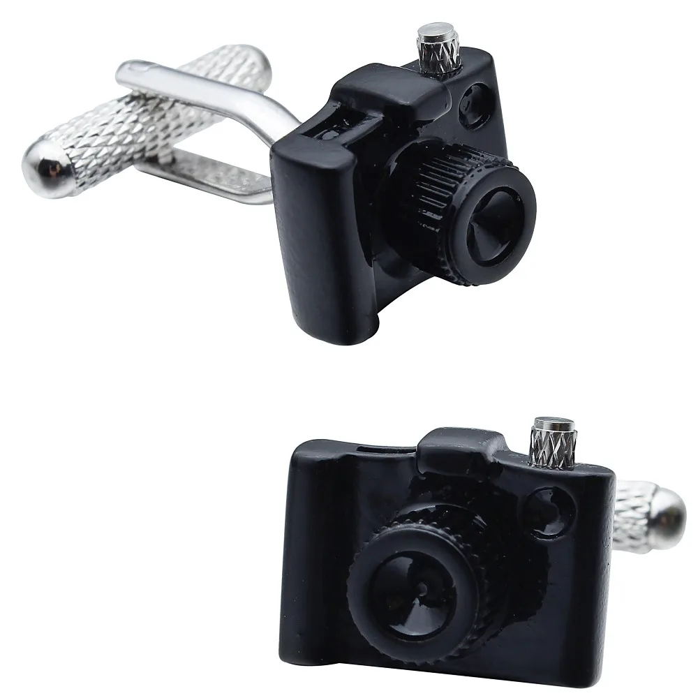 

HAWSON Personalized Style Cufflinks Digital Camera/DC Black/White Cuff Link for French Cuffs/Shirts Garment Ornament Gift Men