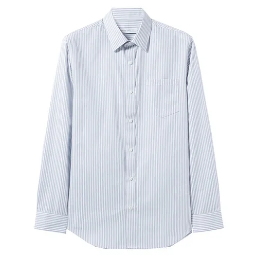 Giordano белая повседневная рубашка slim fit с длинными рукавами,имеет несколько цветовых решений и размеров - Цвет: 06Striped