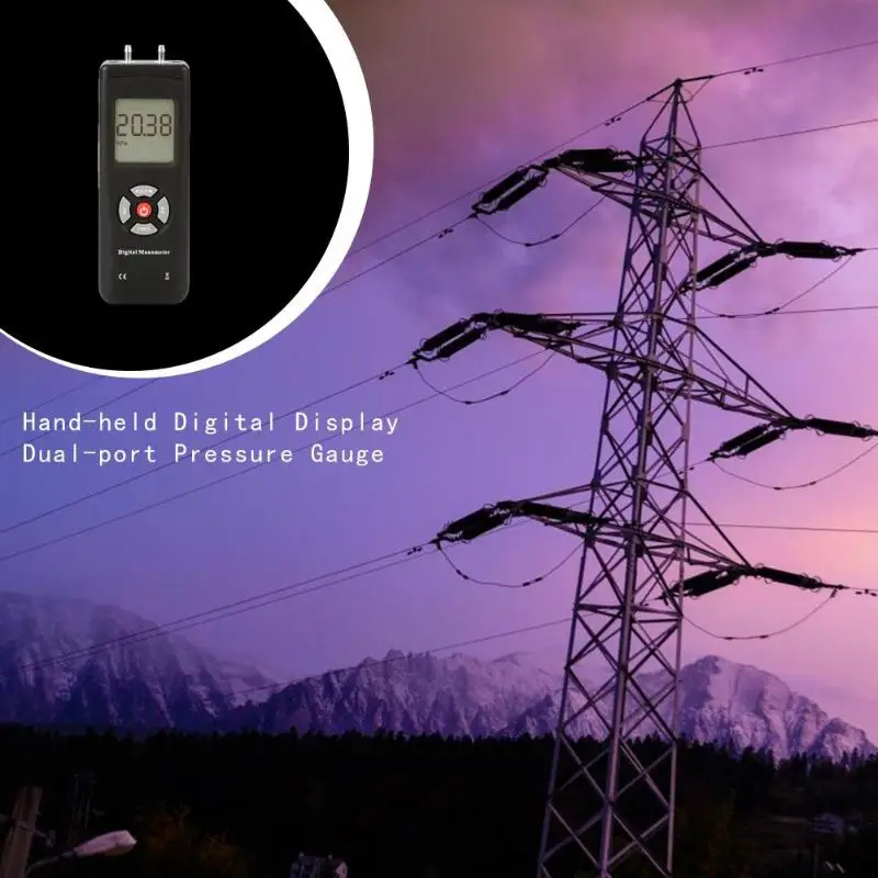 

Handheld Digital Dual-port Manometer Pressure Gauge Measuring Instruments