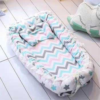 

Baby Bed Cartoon Printing Bionic Bed Washable Portable Baby Small Bed Multi-function Travel Newborn Soft Mattress
