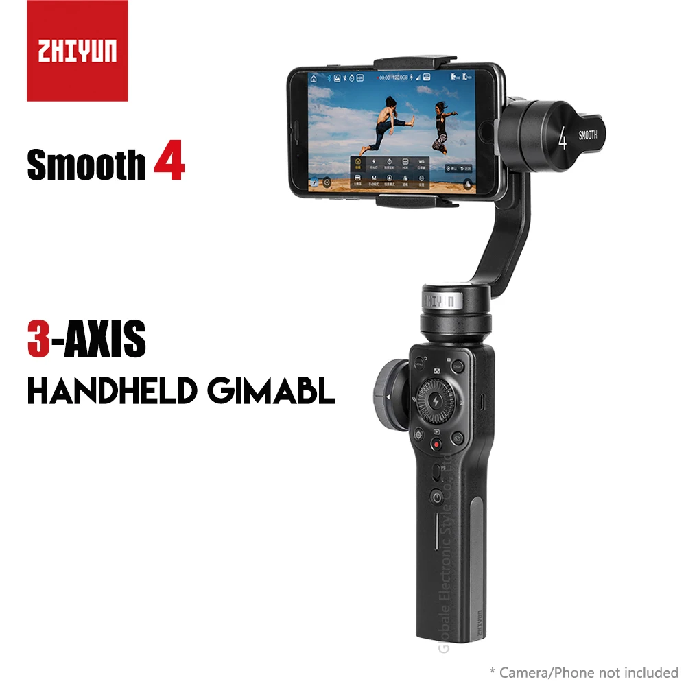 

Original Zhiyun Smooth 4 Handheld Gimbal 3 Axis Stabalizer Time Lapse for Smart Phone PK Smooth Q
