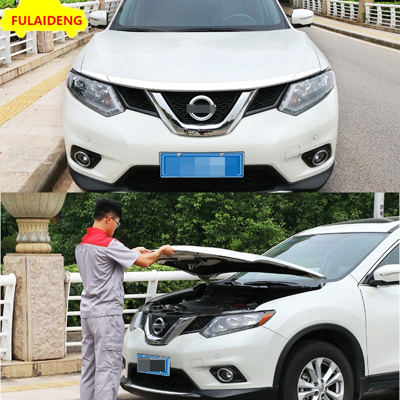 3 шт. для Nissan X-Trail Rogue- ABS хромированные передние капоты Гриль Крышка капот отделка автомобиля Стайлинг Аксессуары