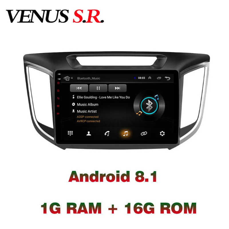 Best VenusSR Android 8.1 2.5D car dvd for Hyundai Creta IX25 Radio 2014-2017 2018 multimedia headunit GPS Radio stereo gps navigation 1