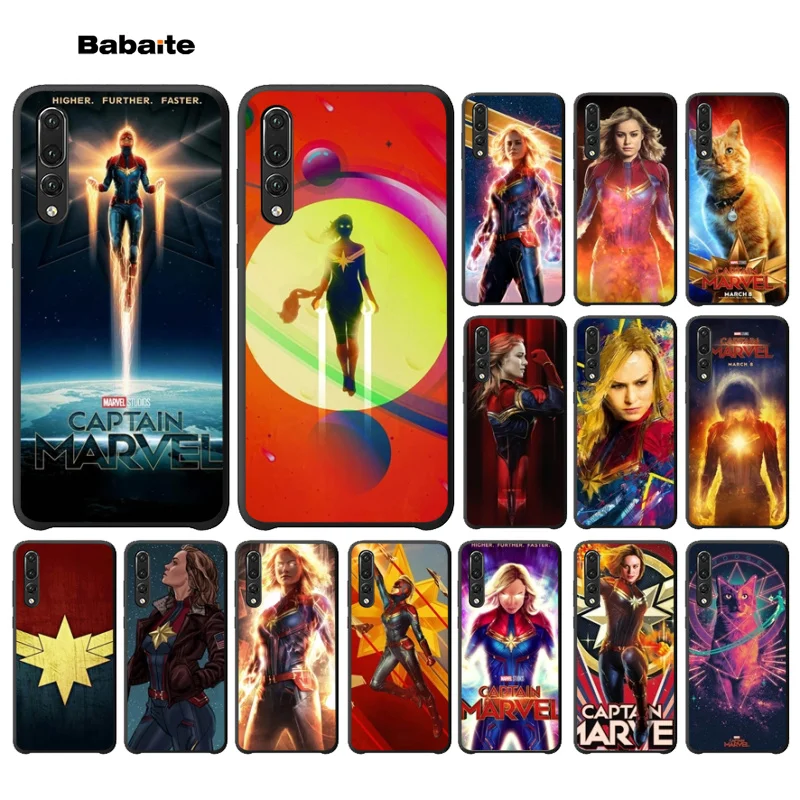 

Babaite Captain Marvel Black Soft Silicone Phone Case for Huawei Mate9 10 Mate10 Lite NOVE3E P10 Plus P20 Pro Honor10 View10