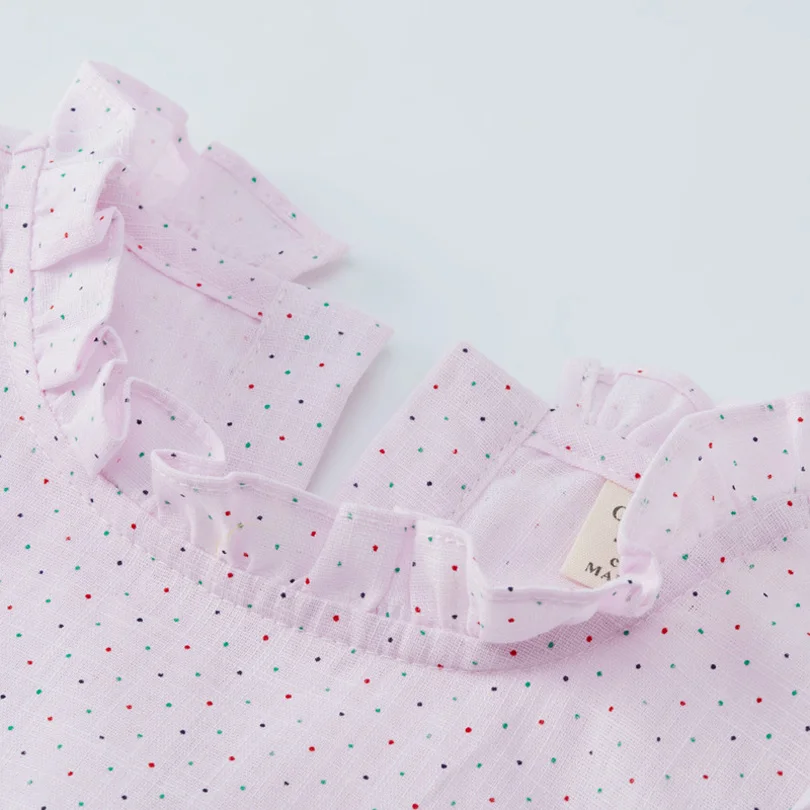 Г. Весенняя льняная хлопковая блузка с принцессой для девочек, однотонные милые рубашки для маленьких девочек детские осенние Топы, Прямая поставка, От 0 до 4 лет