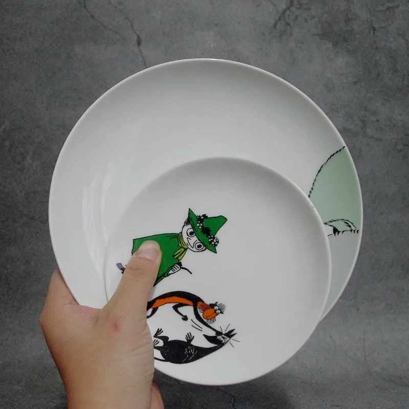 Moomin Prato Para Bolo обеденные тарелки Assiette тарелка для торта Supla Vajillas Ceramica Servis Tabaklari Servis Tabagi тарелки с рисунками