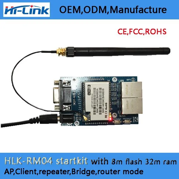Hlk-rm04 комплект серийный wifi модуль p2p приложение для мобильного телефона |