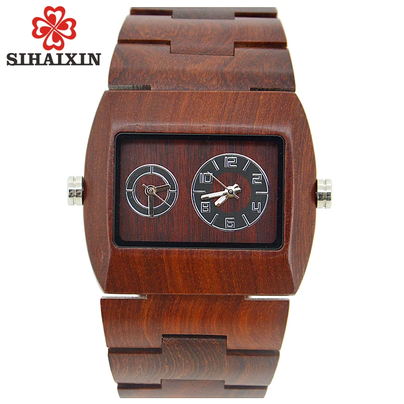 Wood Multifunction Quartz Mens Watches16