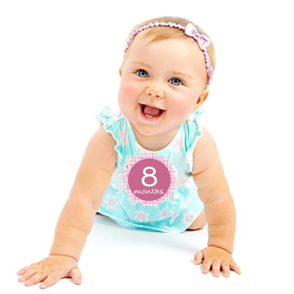 Cute Paper Baby Monthly Sticker Party Baby Shower Photo Prop 1 -12 Months