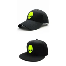 LDSLYJR хлопковая бейсбольная Кепка с вышивкой пришельца, кепка в стиле хип-хоп, регулируемая бейсболка для детей и взрослых, Размер 162