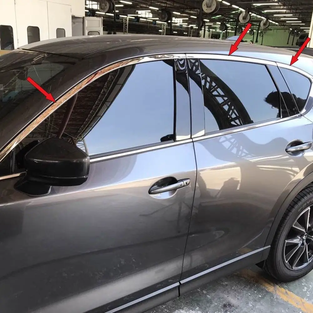 

Fit For Mazda New CX-5 2017 2018 Stainless Rear Window Frame Edge Moulding Trim