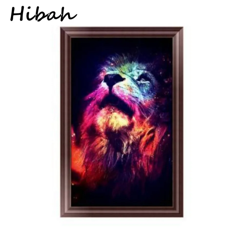 

Diamond Embroidery 5D DIY Diamond Painting Lion Square Water Diamond Painting Cross-stitch Color Lion Home Decoration