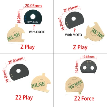 

10Pcs/Lots, For moto Z Z2 Play Force Back Rear Camera Glass Len Cover With Sticker Glue Replacement Parts
