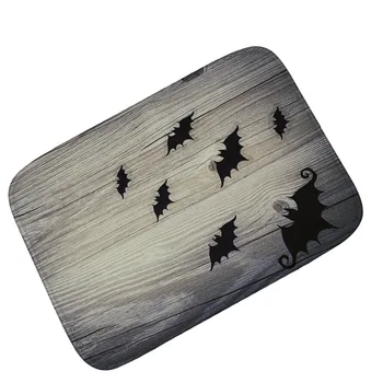 

Honlaker Horror Bat Doormat Halloween Decorating Door Mats Flannel Thick Absorbent Floor Mat Bathroom Anti-slip Rug