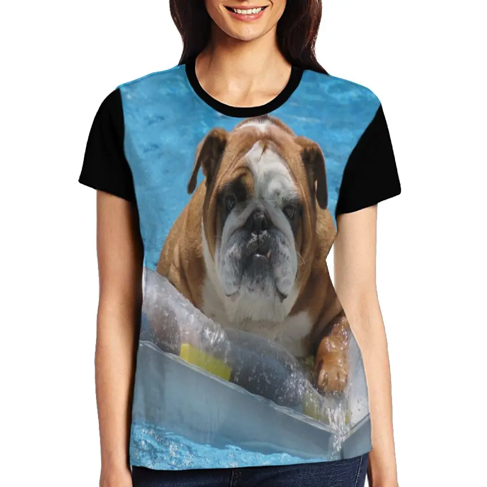 Женская футболка с коротким рукавом SAMCUSTOM Hot french bulldog 3D женские топы повседневные