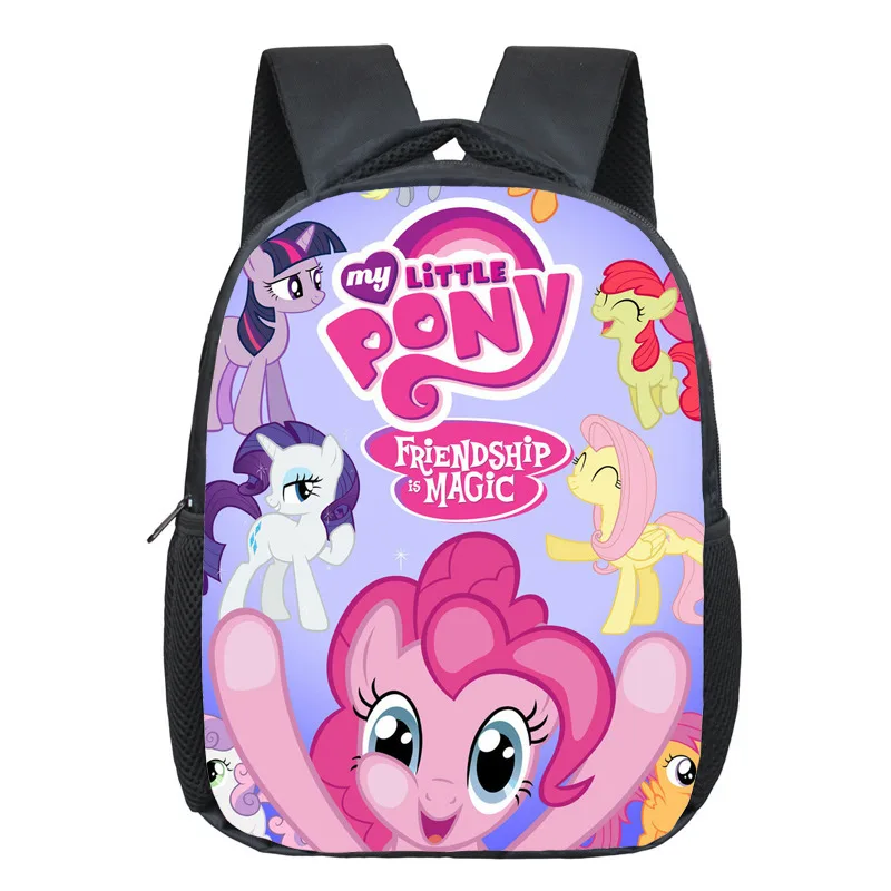 Маленький пони рюкзак для малышей Kawaii Horse школьные сумки Детские Мультяшные