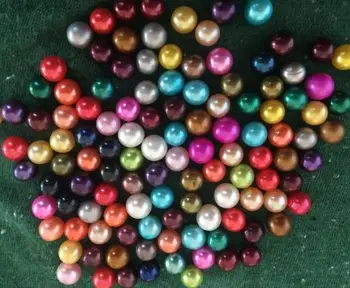 

Hot Selling DIY No Hole Natural Pearl Loose Round Beads Size 7-8MM For Women Fashion 28 Colorful Handmade Jewelry LR018