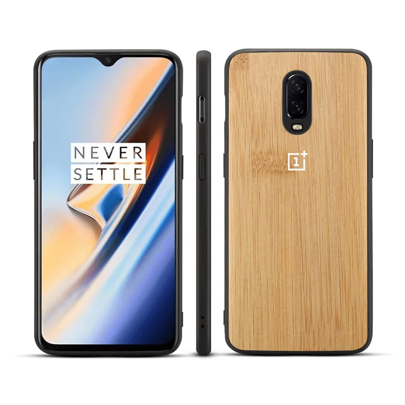 Чехол для oneplus 6 T,, официальный защитный чехол, силиконовый нейлоновый чехол Karbon, кожаный чехол-книжка one plus 6 - Цвет: Bamboo grain