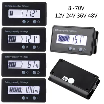 12V/24V/36V/48V LCD Acid Lead Lithium Battery Capacity Indicator Voltmeter Voltage Electric Motorcycle Scooter Battery Testers T wholesale moderate price 48v 20a battery capacity tester for 12v 24v 36v 52v lithium battery discharge tester with lcd display