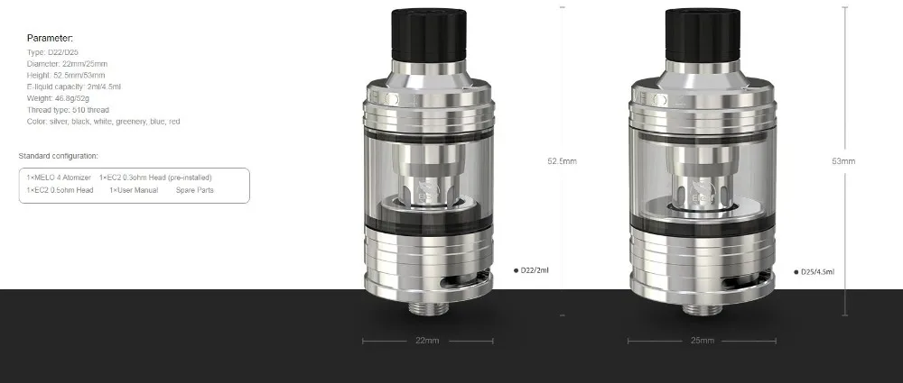 Eleaf Melo 4 25mm Sub Ohm Tank-1