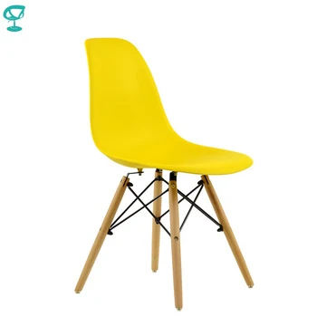 

94988 Barneo N-12 Plastic Wood Kitchen Breakfast Interior Stool Bar Chair Kitchen Furniture Yellow free shipping in Russia