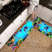 2 шт./компл. 50x80+ 60x180 см кухонный коврик противоскользящие 3D коврики гостиная балкон Набор ковриков для ванной комнаты коврик для ванной коврик в прихожей