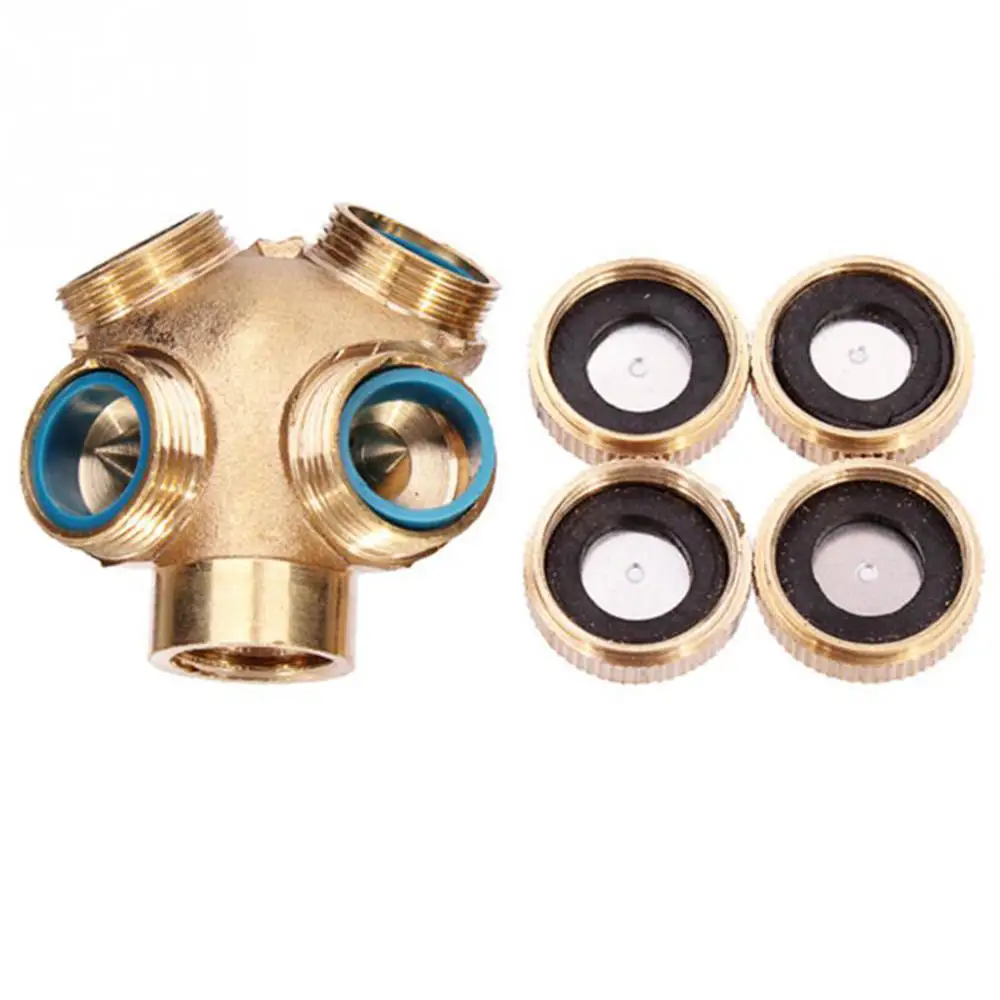 1pc 4 Point Misting Nozzles Garden Watering Irrigation Fitting Hose Sprinkler  Nozzle 180 Degree Sprayer Copper Nozzle
