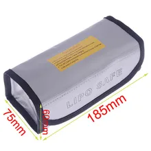 185x75x60mm Square LiPo Safe Battery Charging Box Bag Sack Pouch Fire Resistant