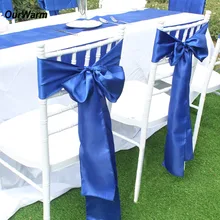 OurWarm 100 шт. атласный стул пояса свадебный стул банты Банкет Свадебные украшения день рождения вечеринок домашний текстиль 15 см x 275 см