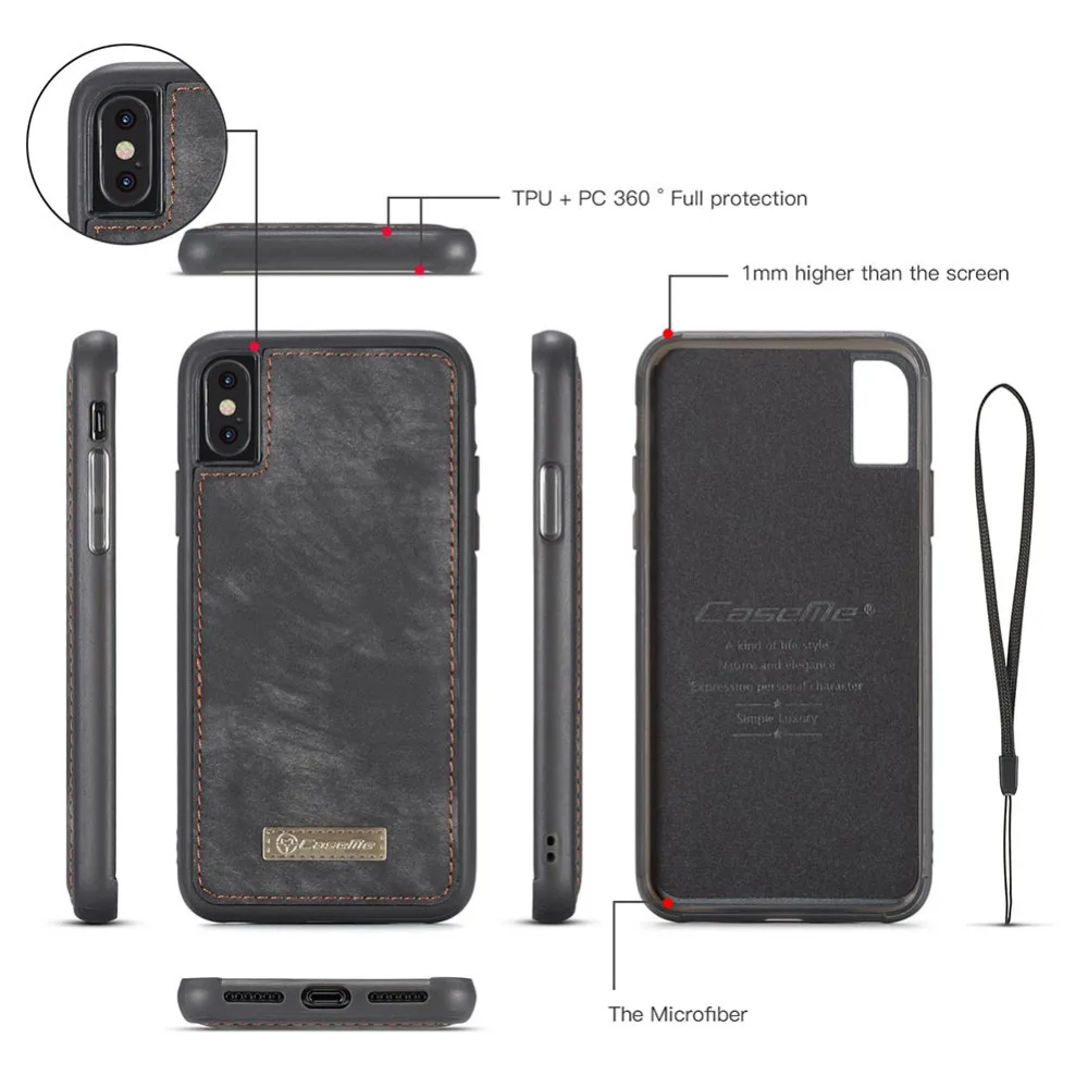 for apple iPhone leather phone case (5)