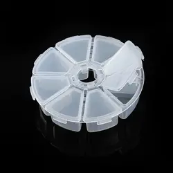 8 слотов Пластиковые Ювелирные изделия круглый пластиковый ящик для инструментов ремесло Органайзер сумки для переноски ювелирных