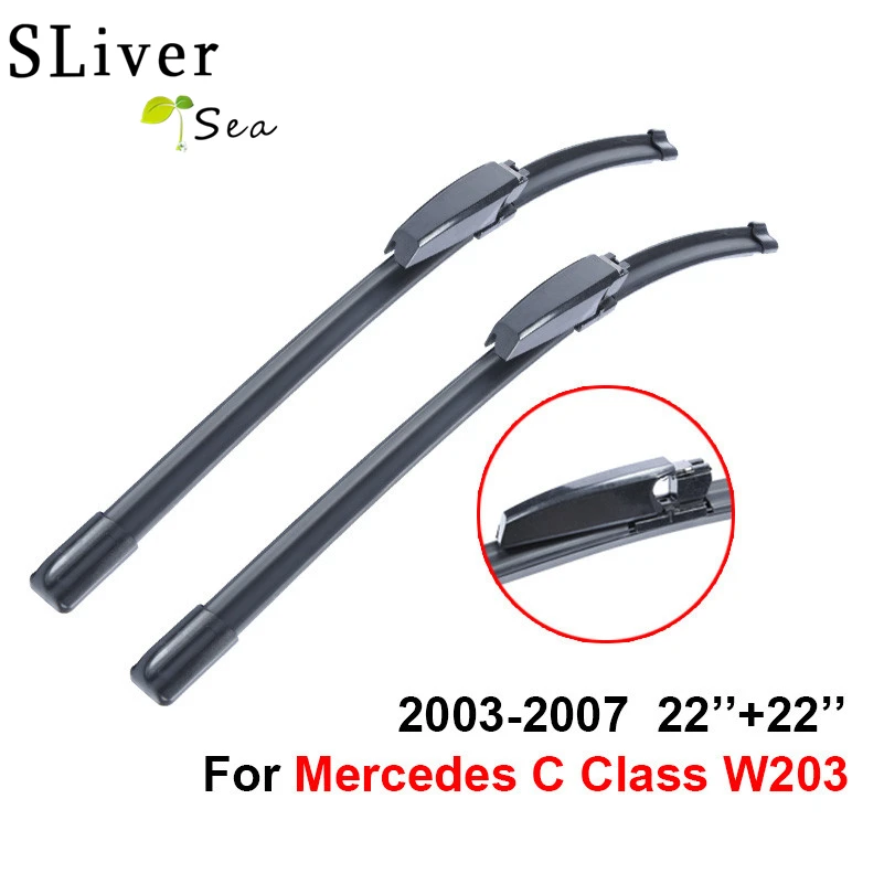 

Oge 22''+22'' Pair Windscreen Wiper Blade Fit For Mercedes C Class W203 2003-2007 Natural Rubber Windshield Car Accessories