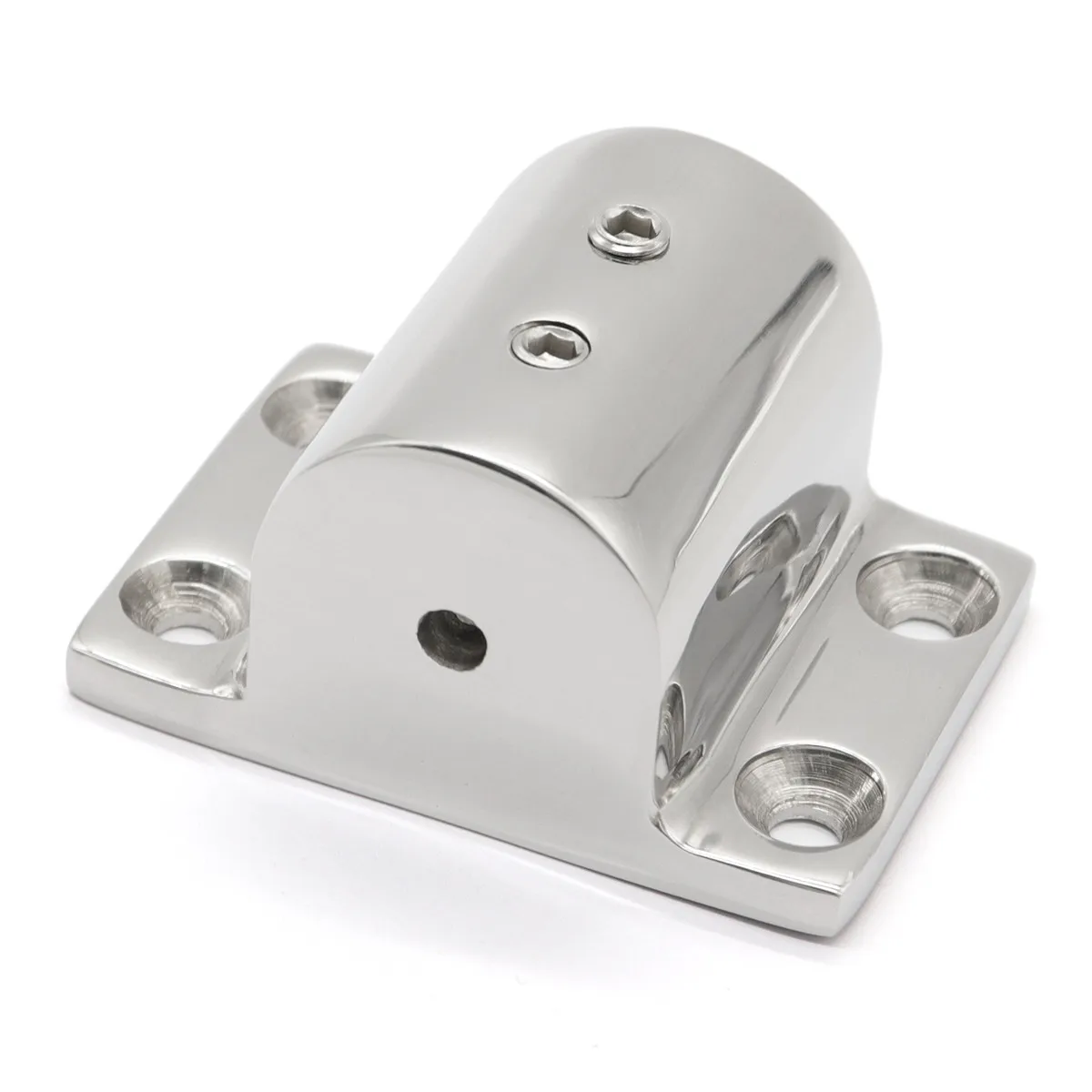 MarineBoatHandRailFitting90DegreeStanchionRectangleBaseMount
